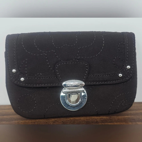 Vera Bradley Handbags - Vera Bradley Espresso Brown Flap ID Holder Wallet Keychain NWOT